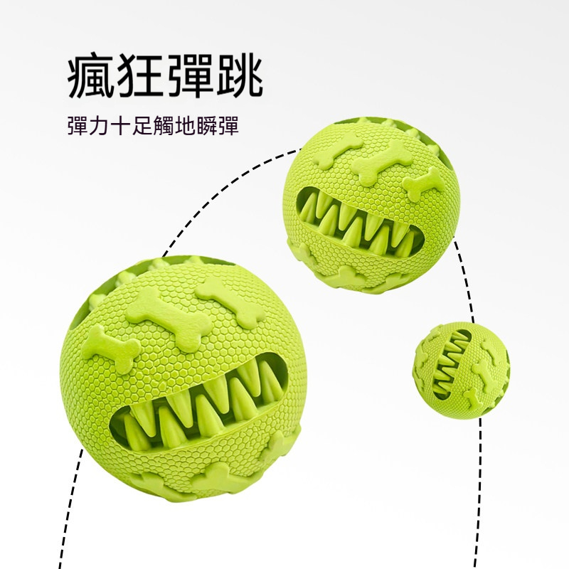 怪獸漏食玩具｜天然橡膠耐咬磨牙球｜益智藏食互動玩具｜減少無聊陪伴狗狗玩樂