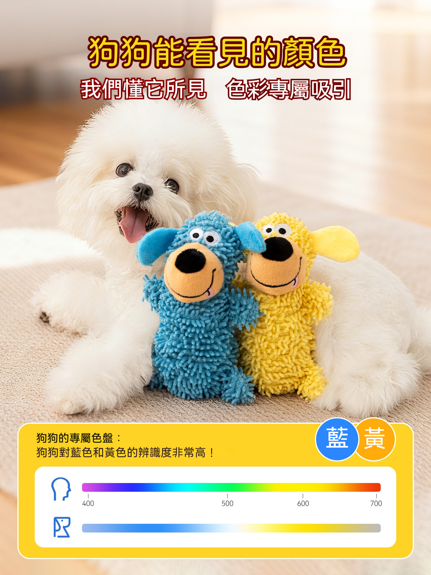 怪叫拖把狗發聲玩具｜搖晃怪叫・凹凸磨牙・毛孩互動玩具