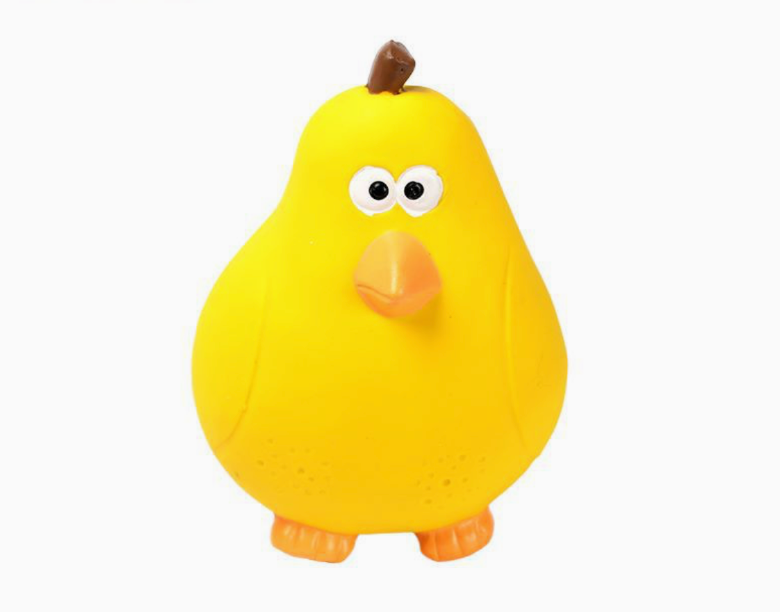寵物陪伴發聲玩具 天然乳膠仿真蔬果鴨子耐咬款