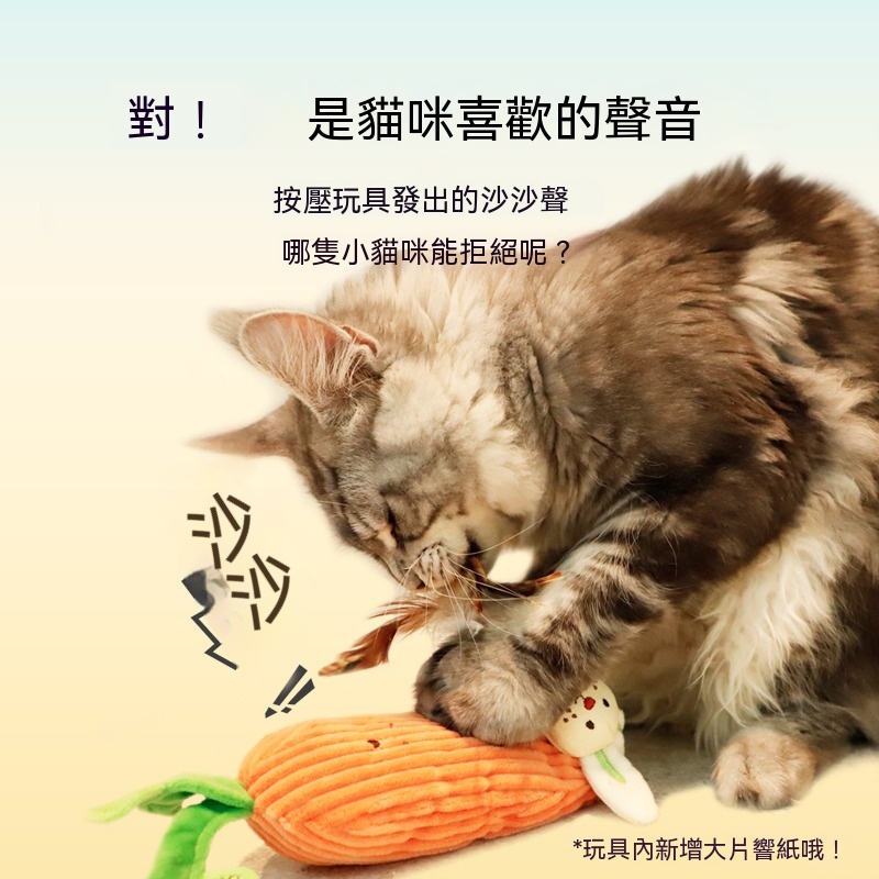 響紙毛絨貓玩具｜羽毛逗貓用品