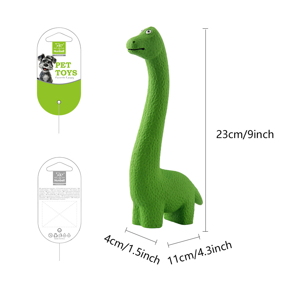 長條小動物｜天然乳膠發聲狗狗玩具・長脖造型陪玩磨牙