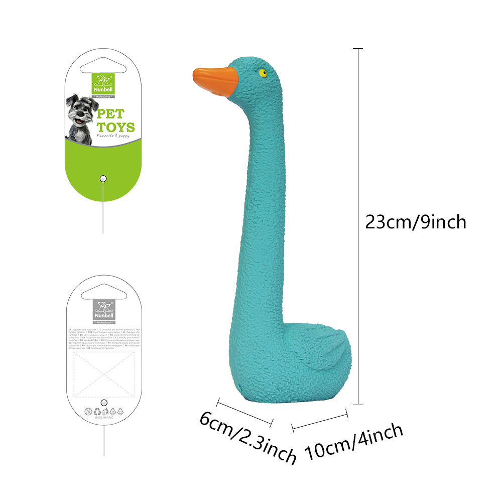 長條小動物｜天然乳膠發聲狗狗玩具・長脖造型陪玩磨牙