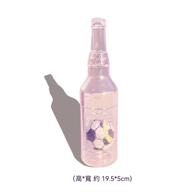 閃粉發聲網球瓶子｜寵物互動發光玩具・狗狗耐咬解悶玩具