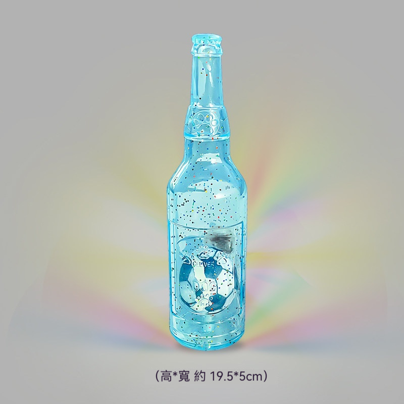 閃粉發聲網球瓶子｜寵物互動發光玩具・狗狗耐咬解悶玩具