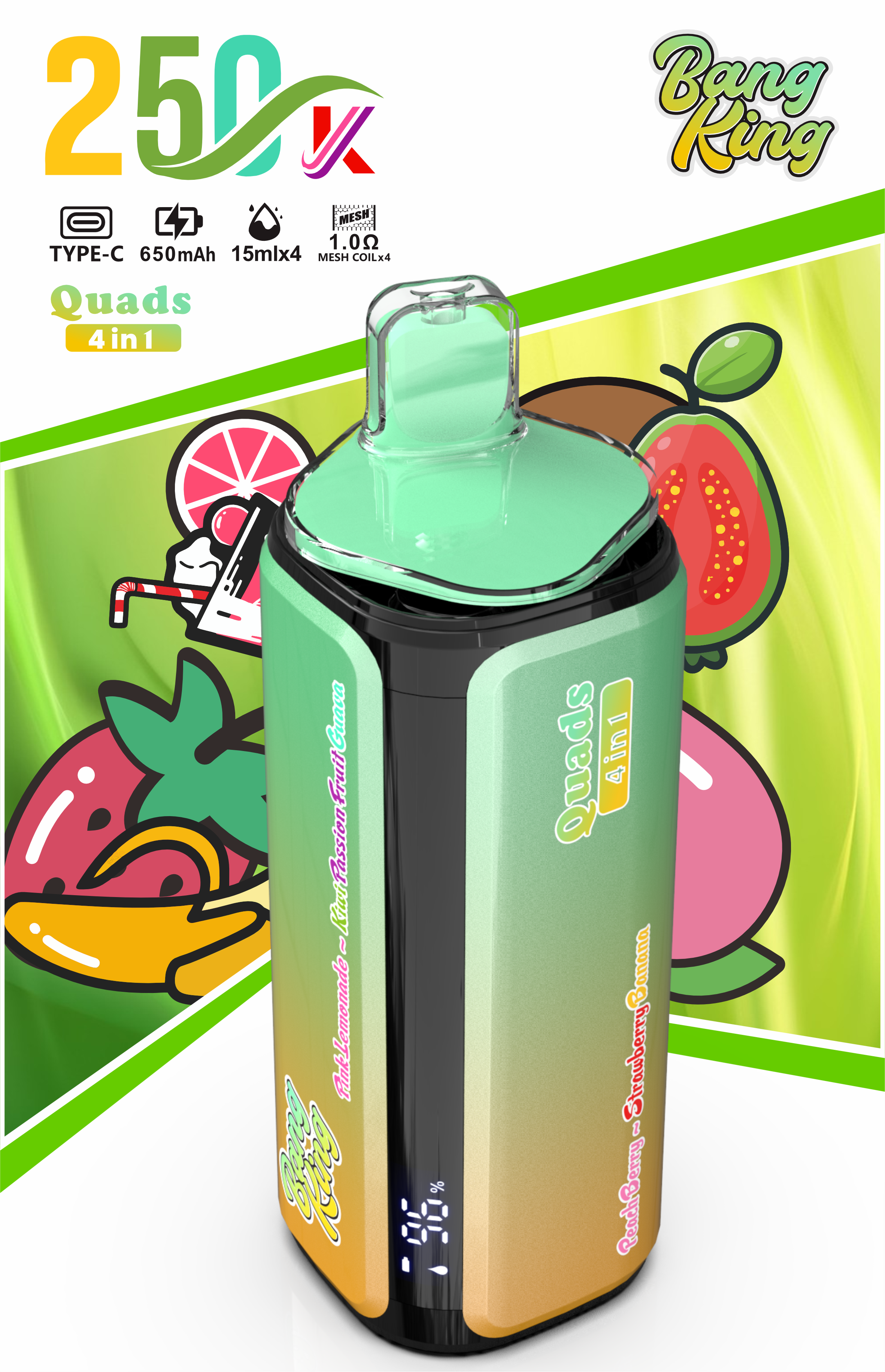 BANGKING250K Puffs 4in1 Vape