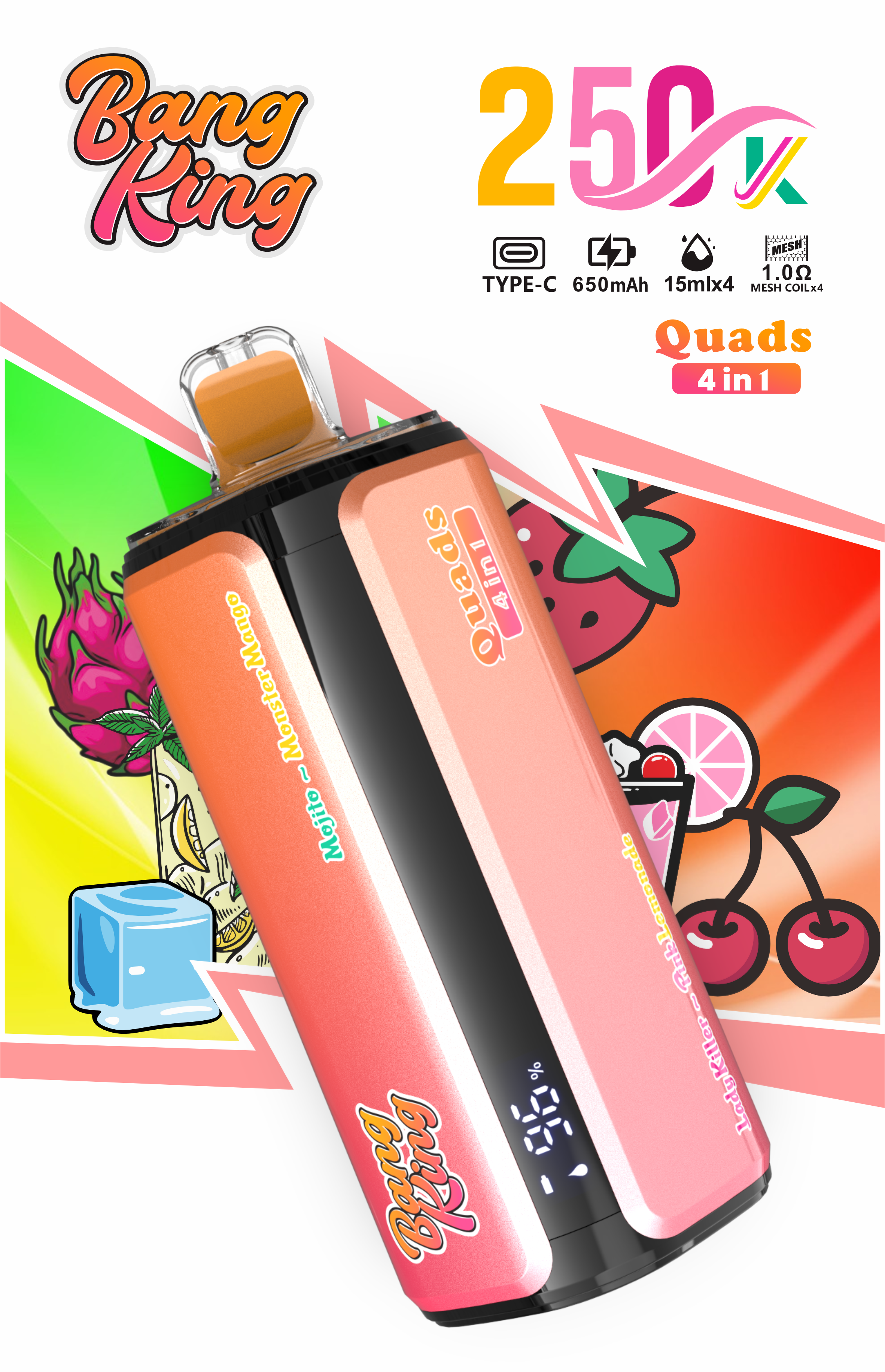 BANGKING250K Puffs 4in1 Vape