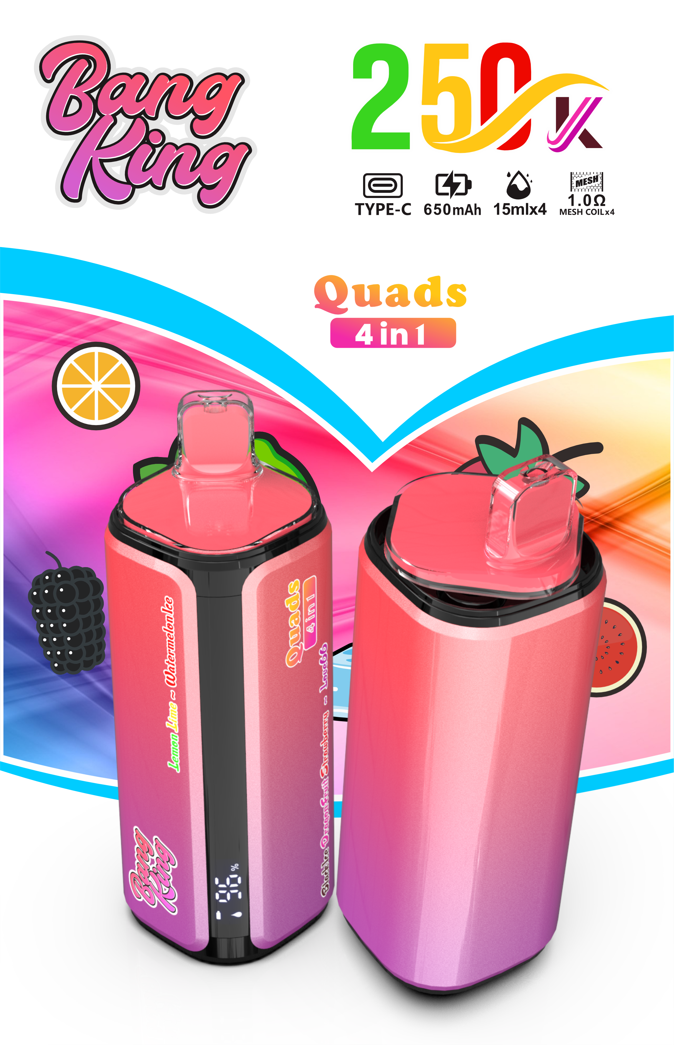 BANGKING250K Puffs 4in1 Vape