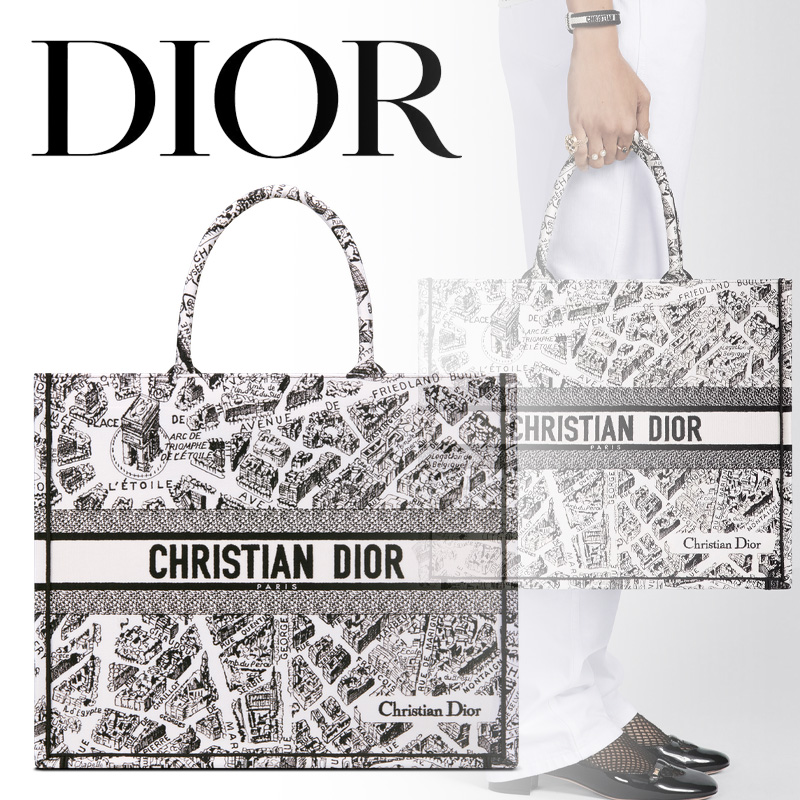 DIOR直営店 23SS Plan de Paris ブックトート ミディアム