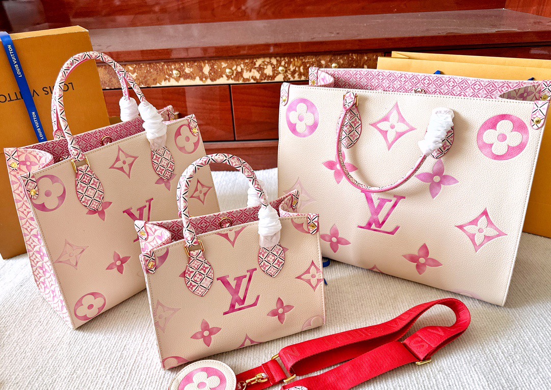 【LOUIS VUITTON】 onthego ハンドバッグ 複数のサイズ マルチカラー