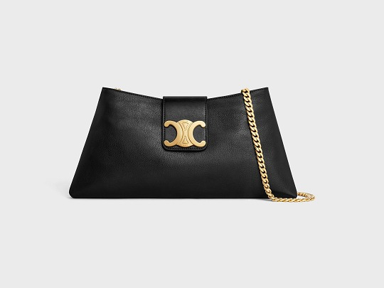 CELINE セリーヌ ミディアム アポリーヌ バッグ タン ブラック