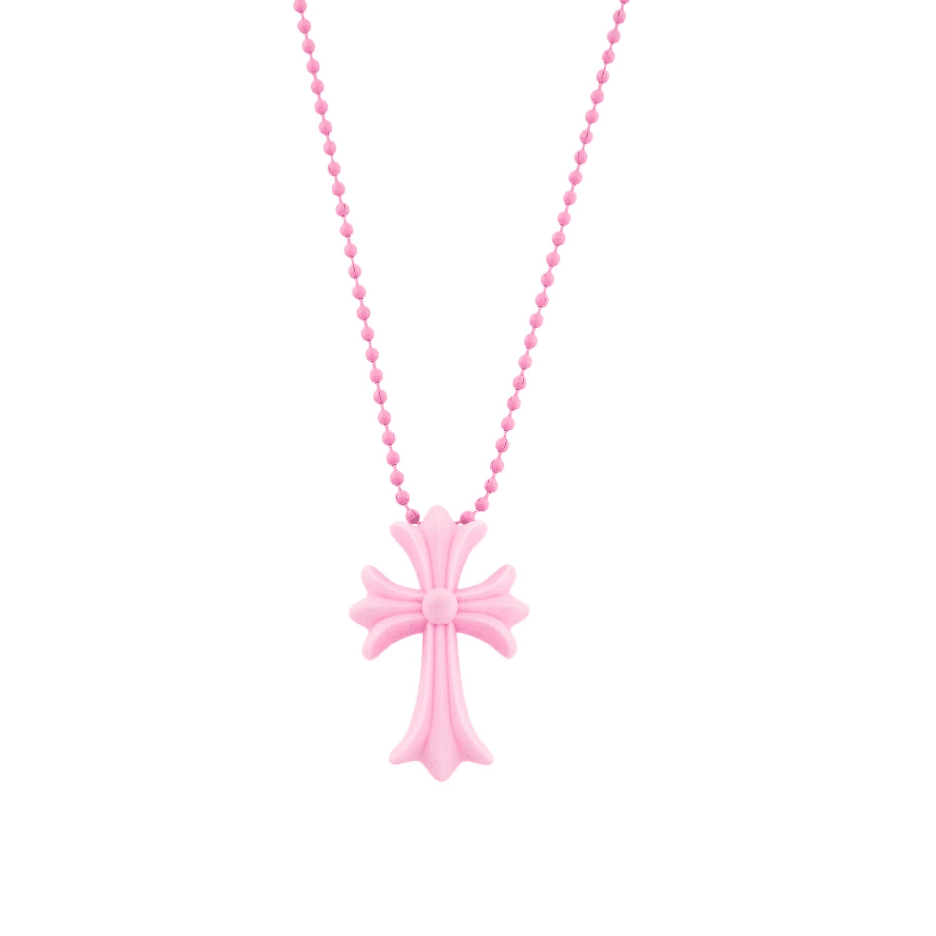 Chrome Hearts シリコン CHクロス ネックレス ボールチェーン