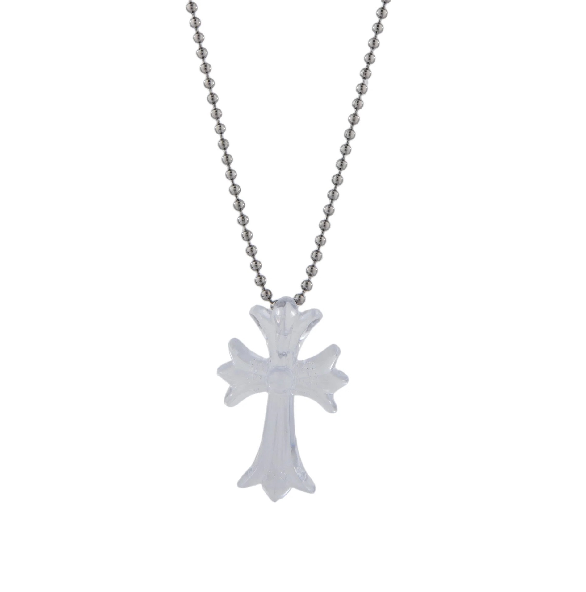 Chrome Hearts シリコン CHクロス ネックレス ボールチェーン