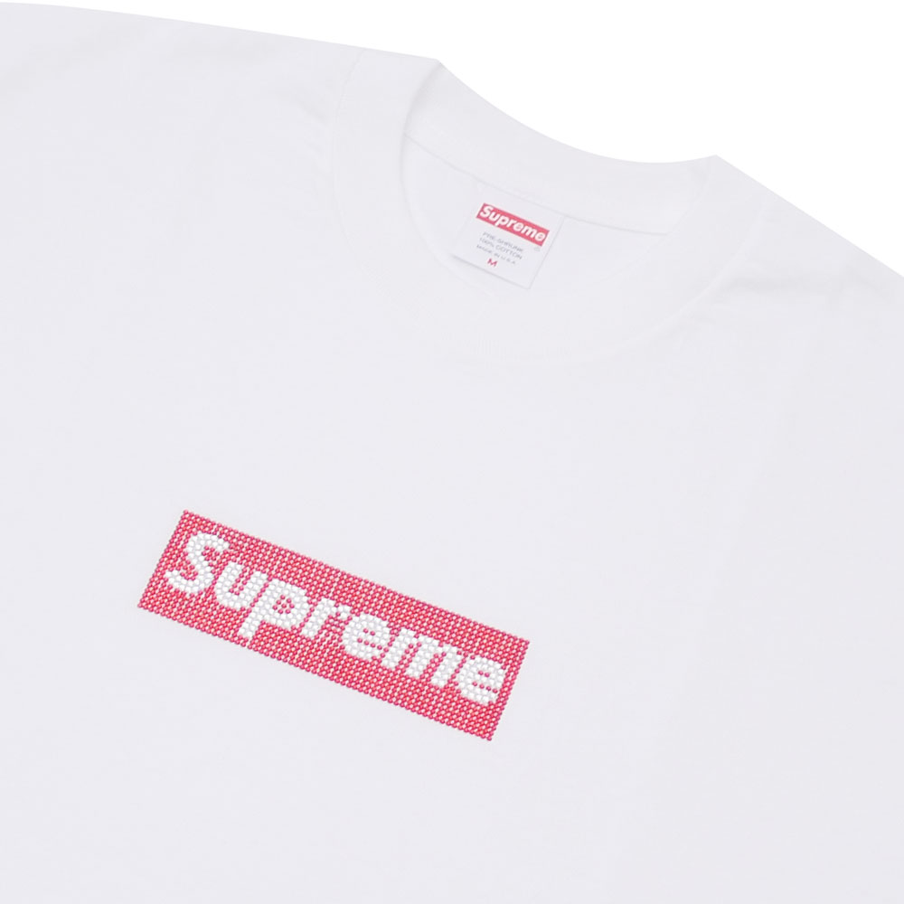 【数量限定特別価格】 新品 シュプリーム SUPREME 25th Anniversary Swarovski Box Logo Tee ボックスロゴ Tシャツ WHITE メンズ 200008181040