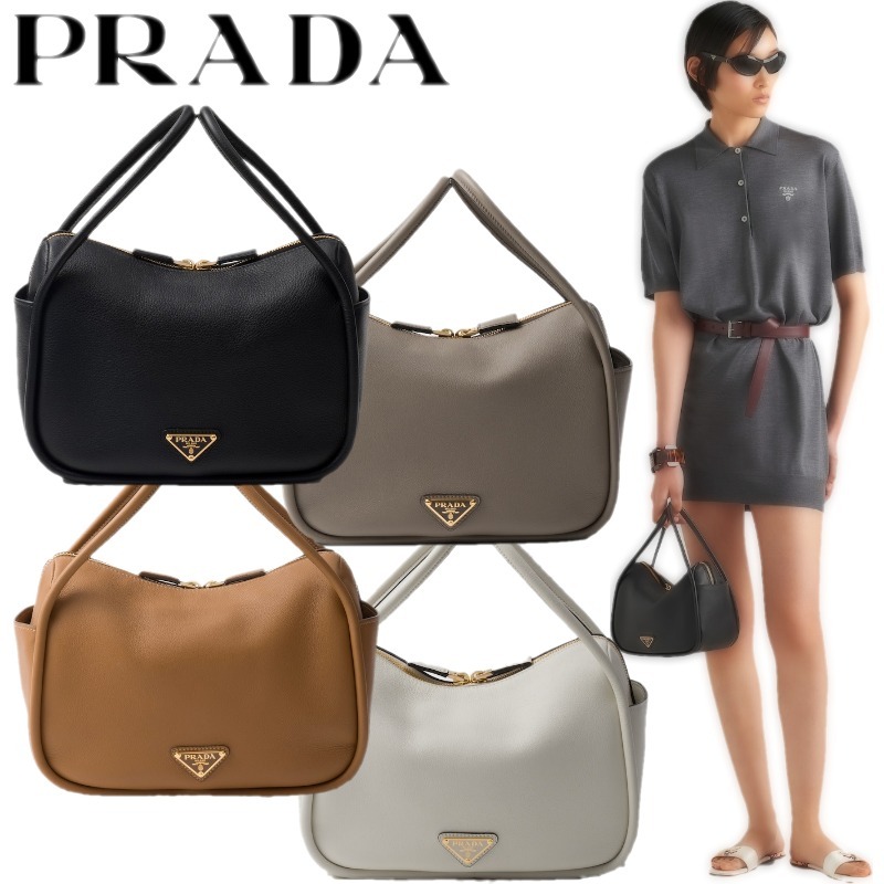 PRADA★ソフトグレインレザー ハンドバッグ