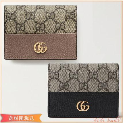 GUCCI GGマーモント レザー ウォレット 二つ折り財布 ミニ財布