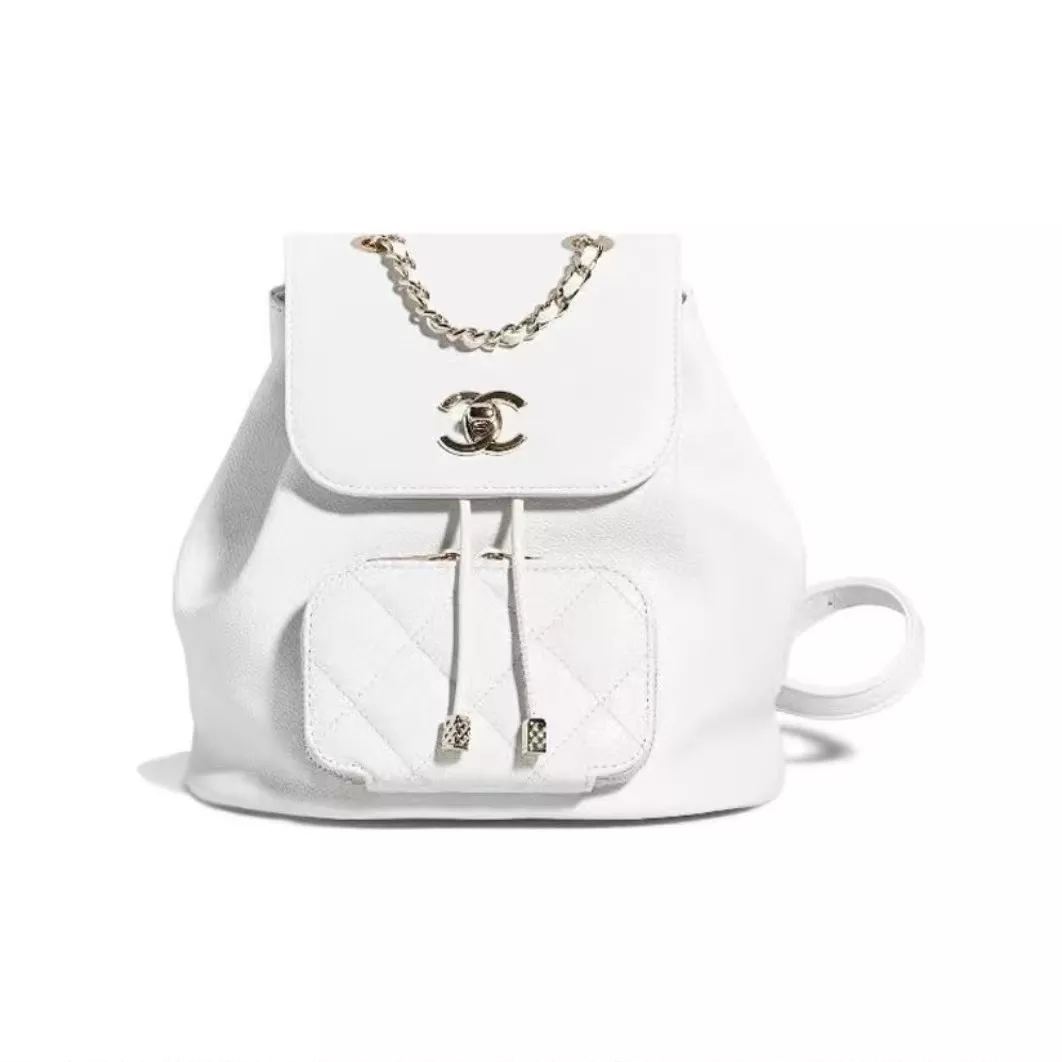 【2022秋冬新作】CHANELシャネルメタリックロゴ ロゴドローコードカバー開閉牛革ランドセルリュックサックランドセル