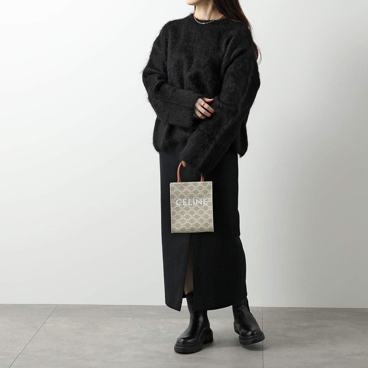 CELINE セリーヌ ショルダーバッグ Mini Cabas Vertical ミニ バーティカルカバ 194372BZK 194372FLT レディース トリオンフ ポシェット ハンドバッグ 鞄 カラー3色