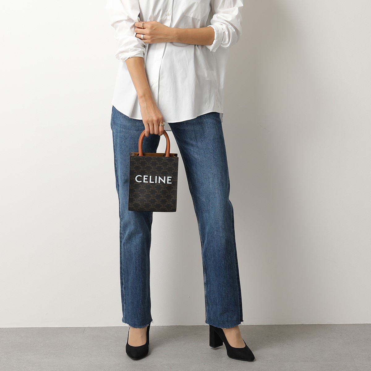 CELINE セリーヌ ショルダーバッグ Mini Cabas Vertical ミニ バーティカルカバ 194372BZK 194372FLT レディース トリオンフ ポシェット ハンドバッグ 鞄 カラー3色