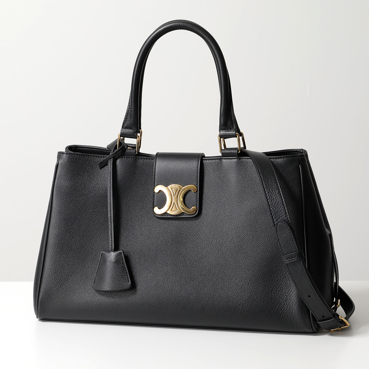 CELINE セリーヌ ハンドバッグ 114963FK6.38NO レディース レザー ミディアム アポリーヌ ショルダーバッグ クロスボディ 鞄 38NO/Black【po_fifth】