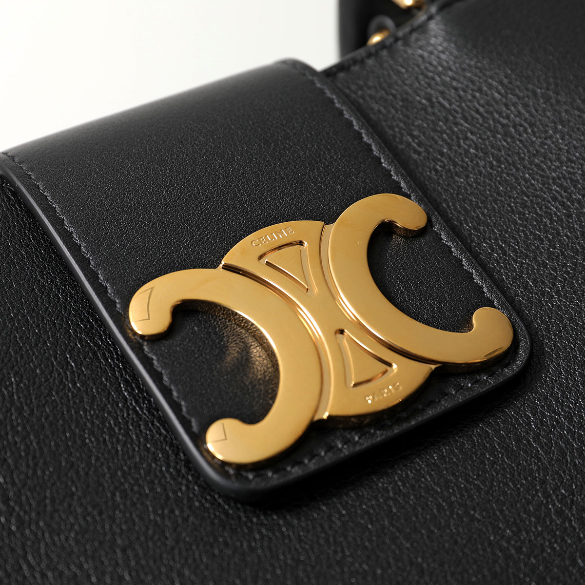 CELINE セリーヌ ハンドバッグ 114963FK6.38NO レディース レザー ミディアム アポリーヌ ショルダーバッグ クロスボディ 鞄 38NO/Black【po_fifth】