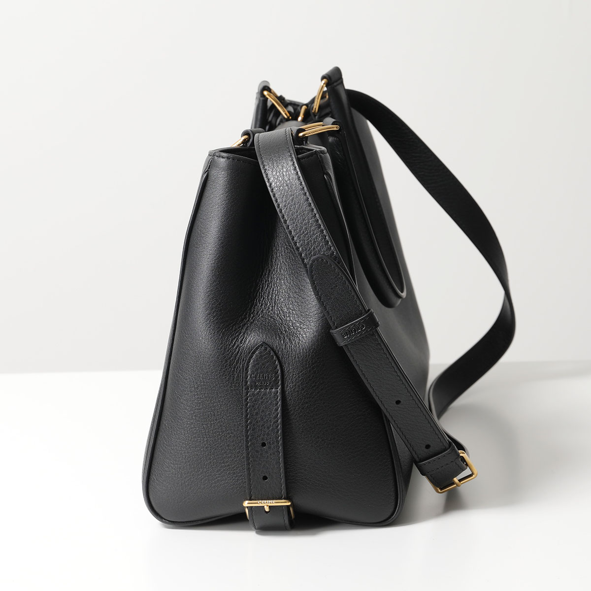 CELINE セリーヌ ハンドバッグ 114963FK6.38NO レディース レザー ミディアム アポリーヌ ショルダーバッグ クロスボディ 鞄 38NO/Black【po_fifth】
