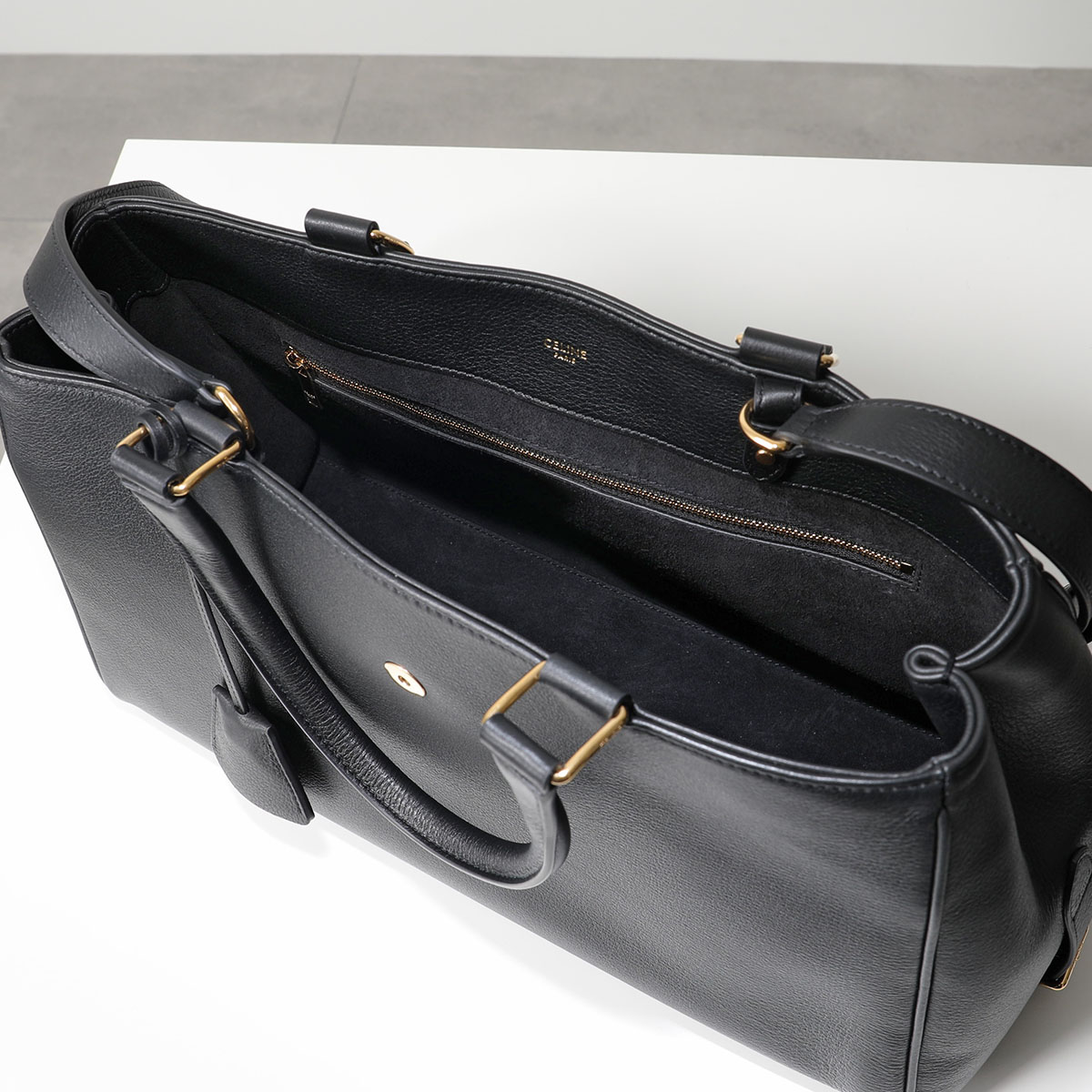 CELINE セリーヌ ハンドバッグ 114963FK6.38NO レディース レザー ミディアム アポリーヌ ショルダーバッグ クロスボディ 鞄 38NO/Black【po_fifth】