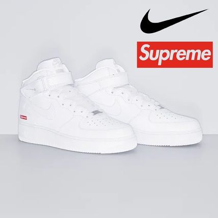 NIKE × SUPREME エア フォース 1 MID｜Triple White FZ8784-100 BUYMAメイン画像