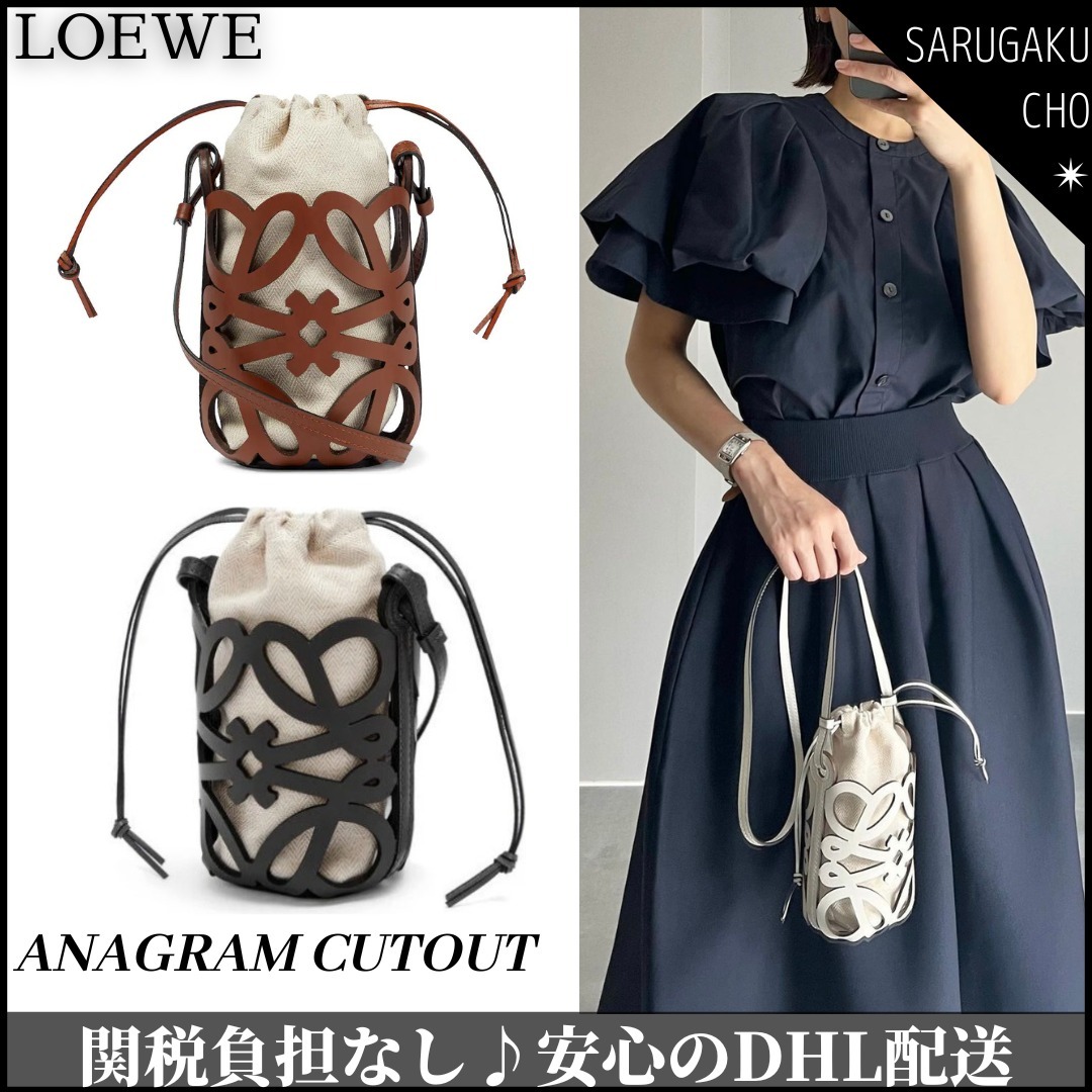 最旬♪LOEWE アナグラムカットアウト ポケット