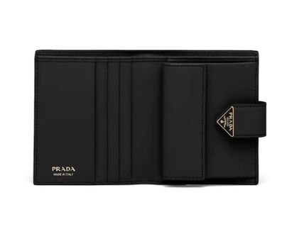 ◆PRADA◆上品 サフィアーノレザーxレザー 折りたたみ財布 6色