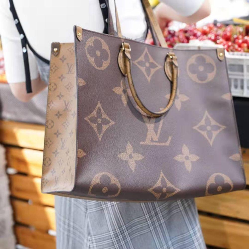 ◆Louis Vuitton◆オンザゴー MM トート バッグ ブラウン