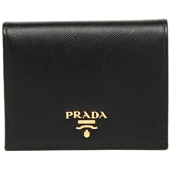 プラダ 二つ折り財布 サフィアーノ ミニ財布 レディース PRADA 1MV204 QWA 2DKY SAFFIANO METAL ORO サフィアーノメタルオロ 無地