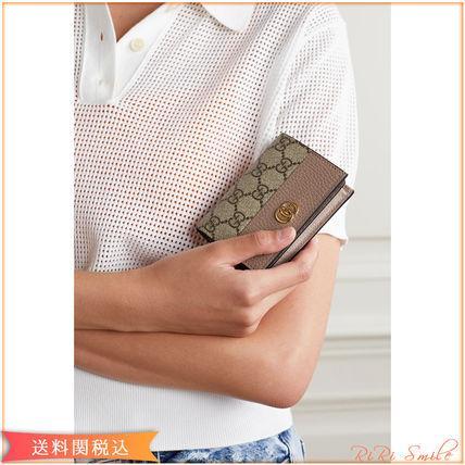 GUCCI GGマーモント レザー ウォレット 二つ折り財布 ミニ財布