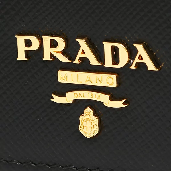 プラダ 二つ折り財布 サフィアーノ ミニ財布 レディース PRADA 1MV204 QWA 2DKY SAFFIANO METAL ORO サフィアーノメタルオロ 無地