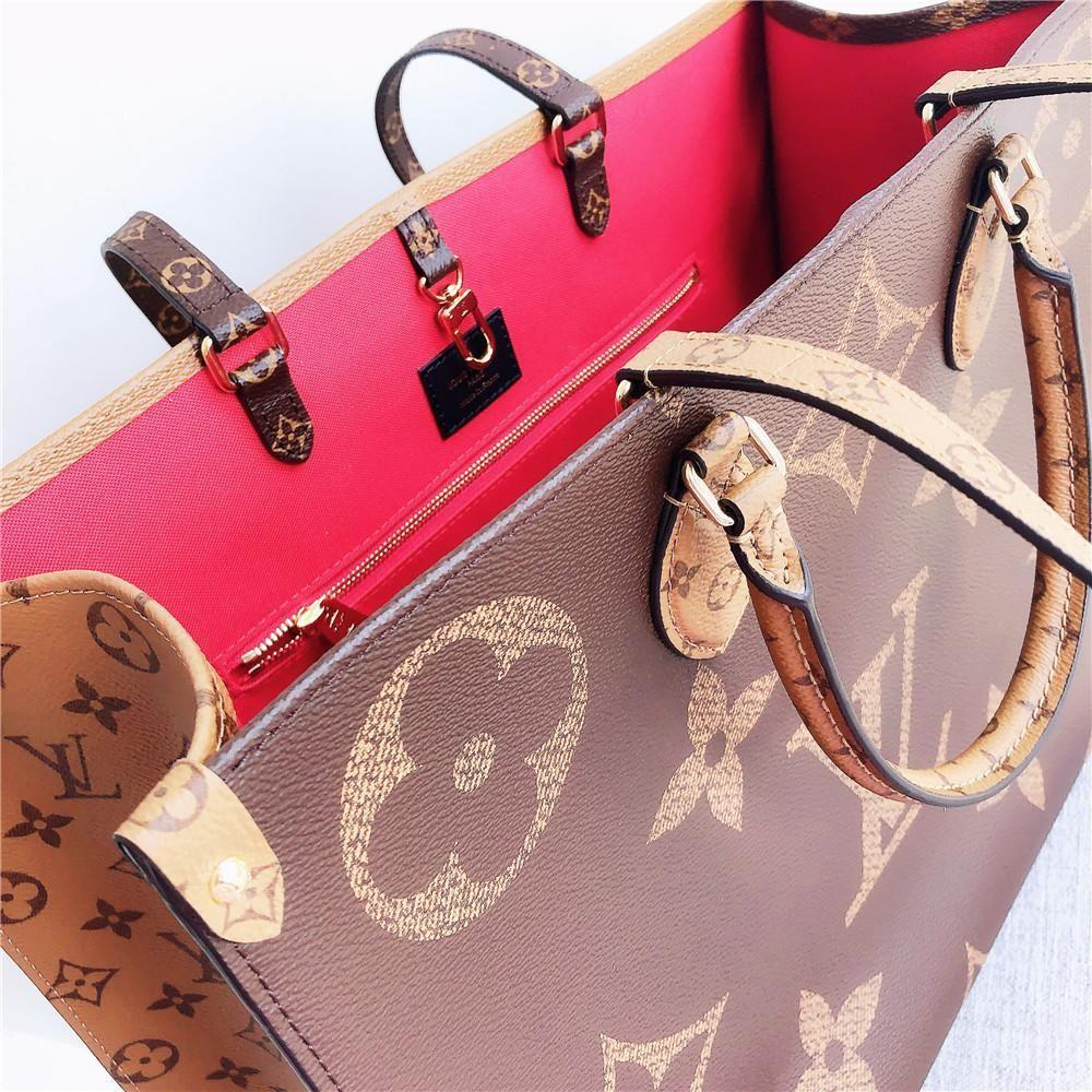◆Louis Vuitton◆オンザゴー MM トート バッグ ブラウン