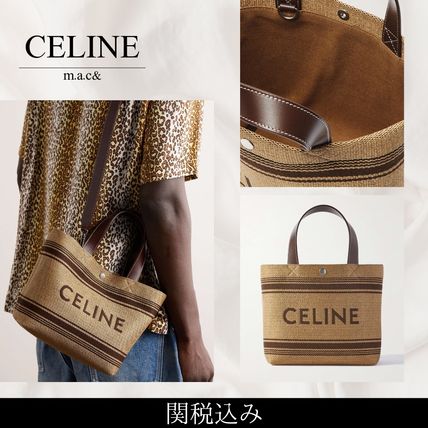 人気定番　関税込み【CELINE】Cabas ラフィア ミニトートバッグ