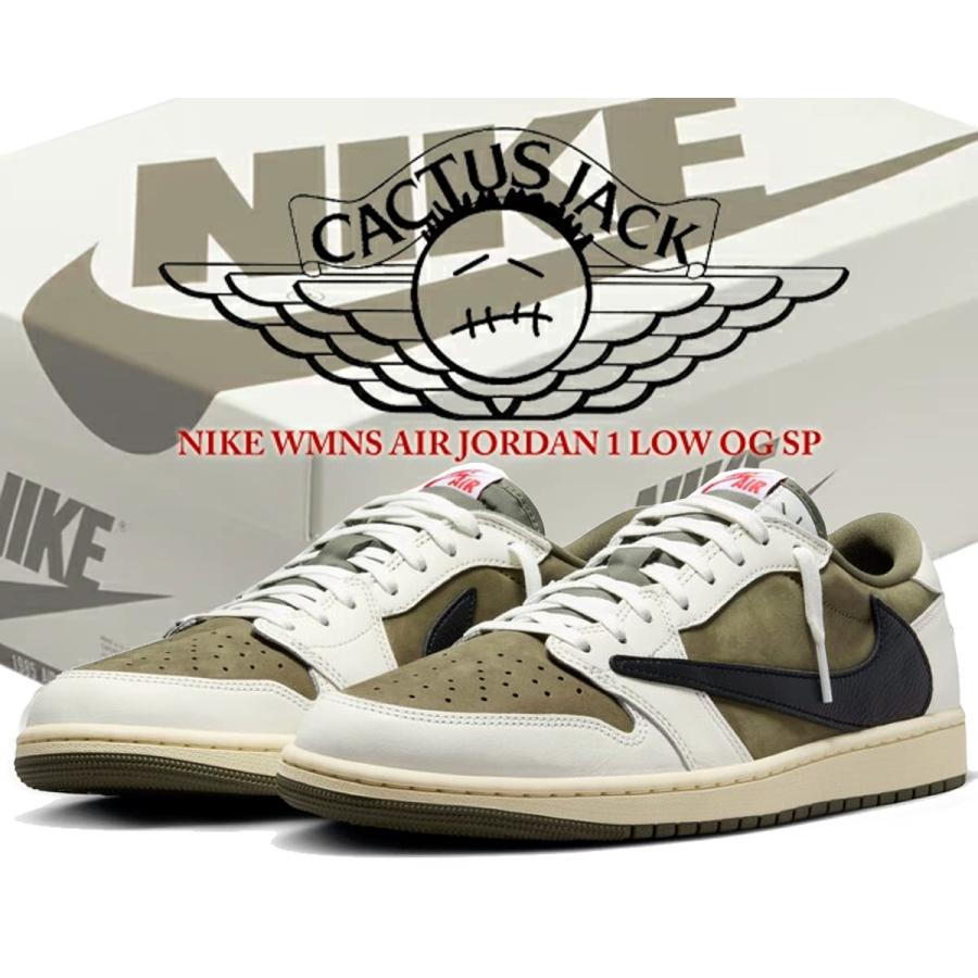 NIKE AIR JORDAN 1 LOW OG SP TRAVIS SCOTT REVERSE OLIVE DM7866-200 商品画像1