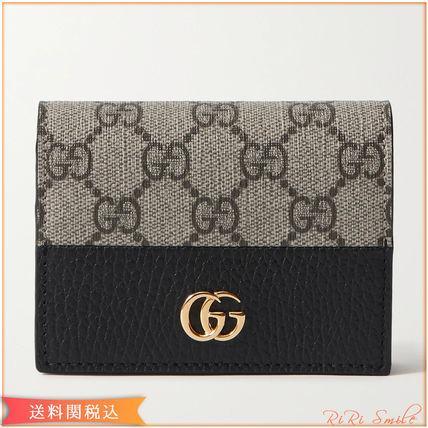 GUCCI GGマーモント レザー ウォレット 二つ折り財布 ミニ財布