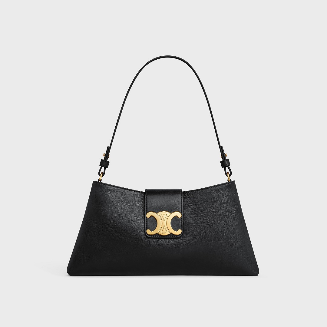 CELINE セリーヌ ミディアム アポリーヌ バッグ タン ブラック