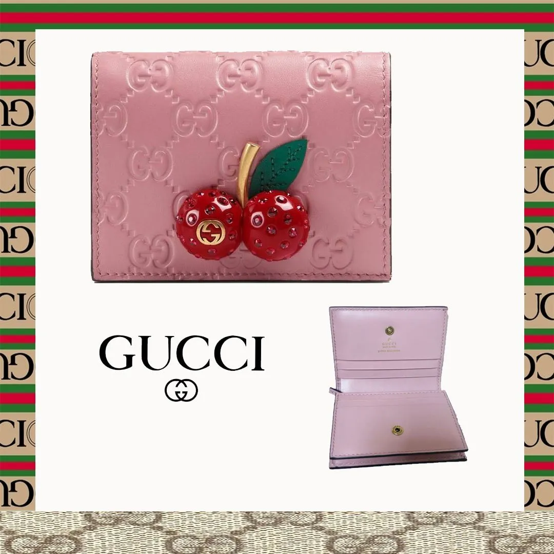 日本限定ピンク♡【GUCCI】チェリー【財布】累積売上総額第１位