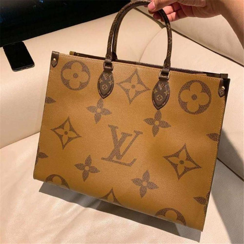 ◆Louis Vuitton◆オンザゴー MM トート バッグ ブラウン