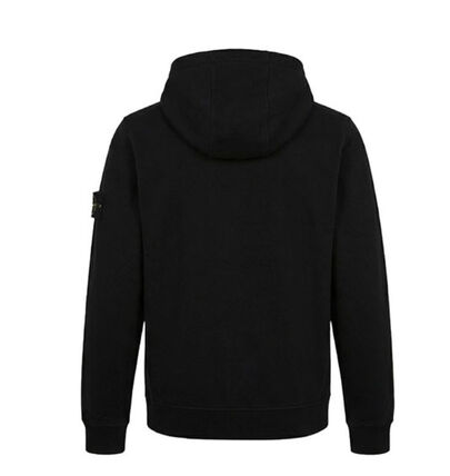 STONE ISLAND コンパスロゴ パーカー フーディ ブラック バック