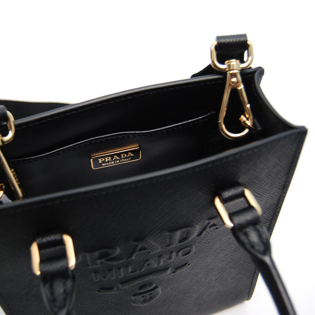 関税負担なし☆PRADA スモール サフィアーノレザー ハンドバッグ