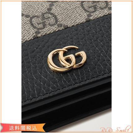 GUCCI GGマーモント レザー ウォレット 二つ折り財布 ミニ財布