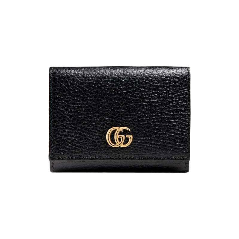 GUCCI【特別なオファー】GG(グッチ)〔プチ マーモント〕レザー 三つ折りウォレット