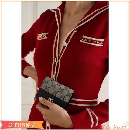 GUCCI GGマーモント レザー ウォレット 二つ折り財布 ミニ財布