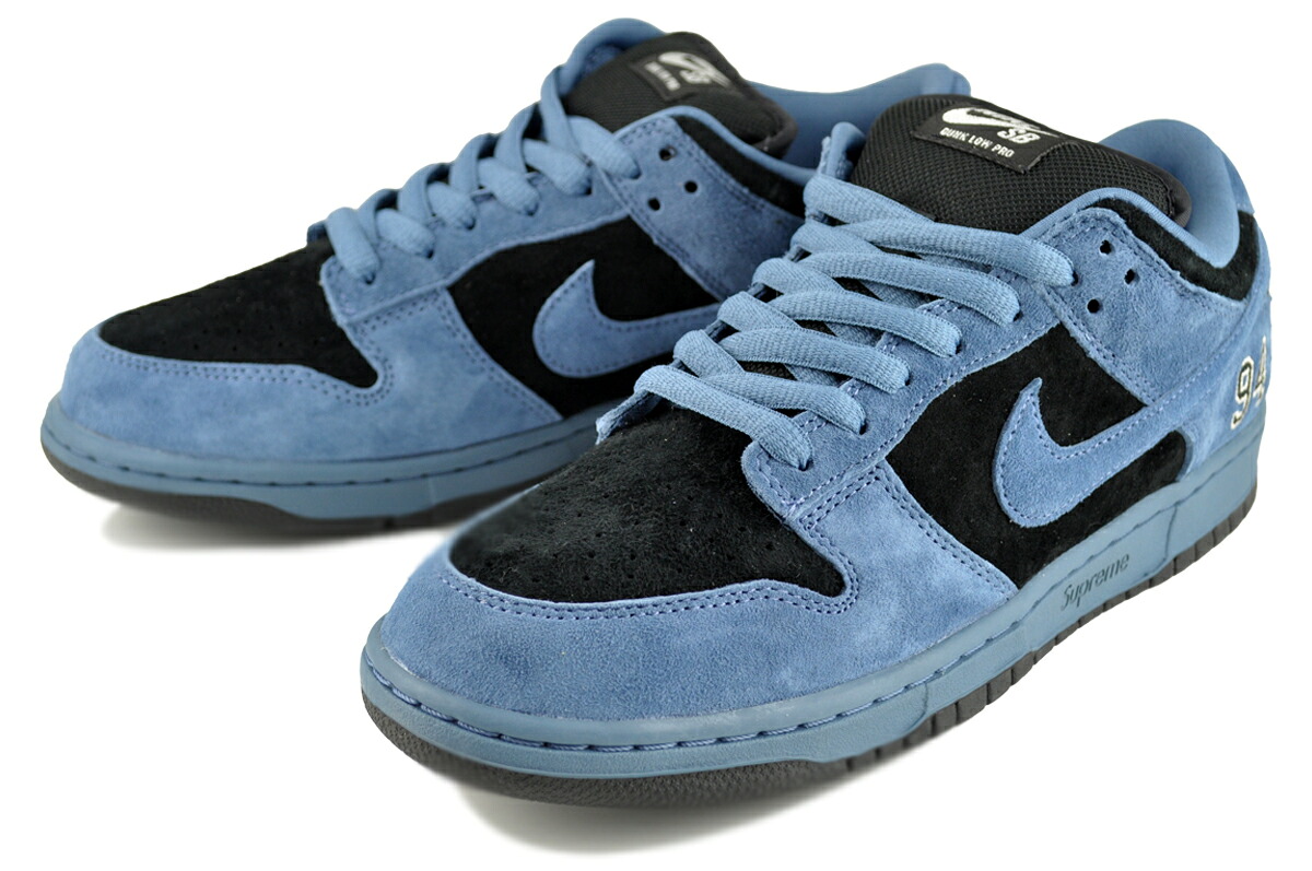 NIKE SB DUNK LOW OG QS SUPREME ocean fog/ocean fog-blk hq8487-400 商品画像 3