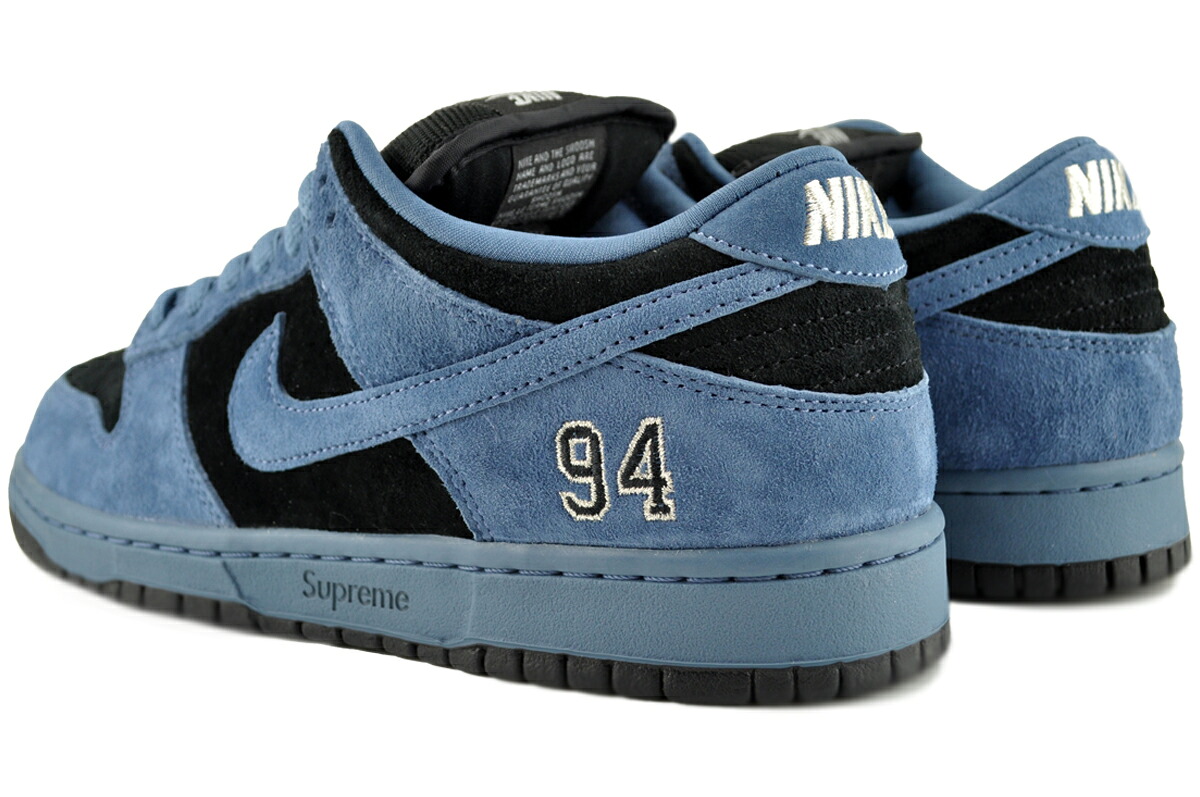 NIKE SB DUNK LOW OG QS SUPREME ocean fog/ocean fog-blk hq8487-400 商品画像 4
