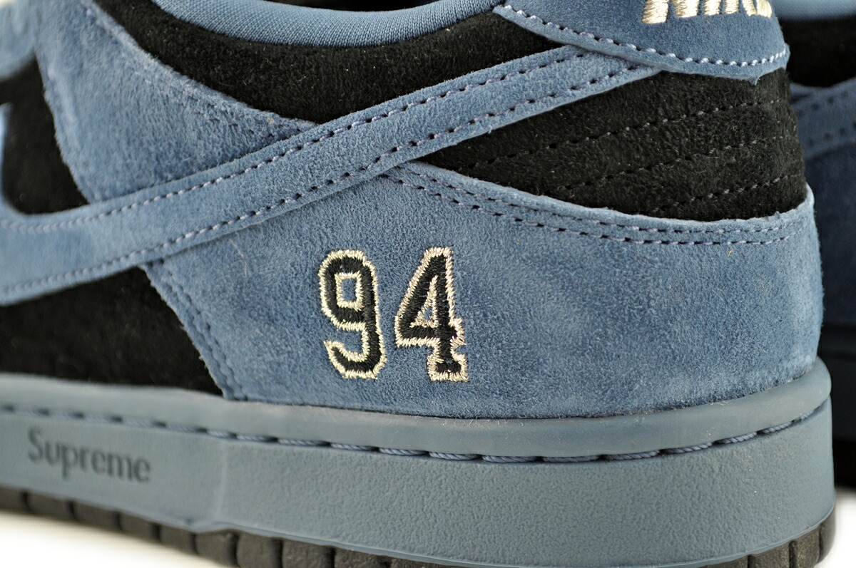 NIKE SB DUNK LOW OG QS SUPREME ocean fog/ocean fog-blk hq8487-400 商品画像 7