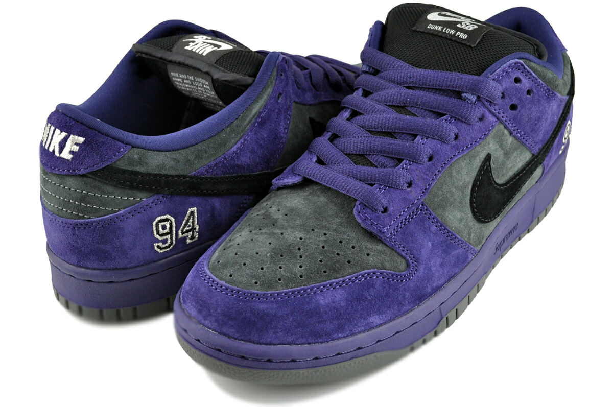 NIKE SB DUNK LOW OG QS SUPREME ink/blk-iron grey hq8487-500 商品画像 2
