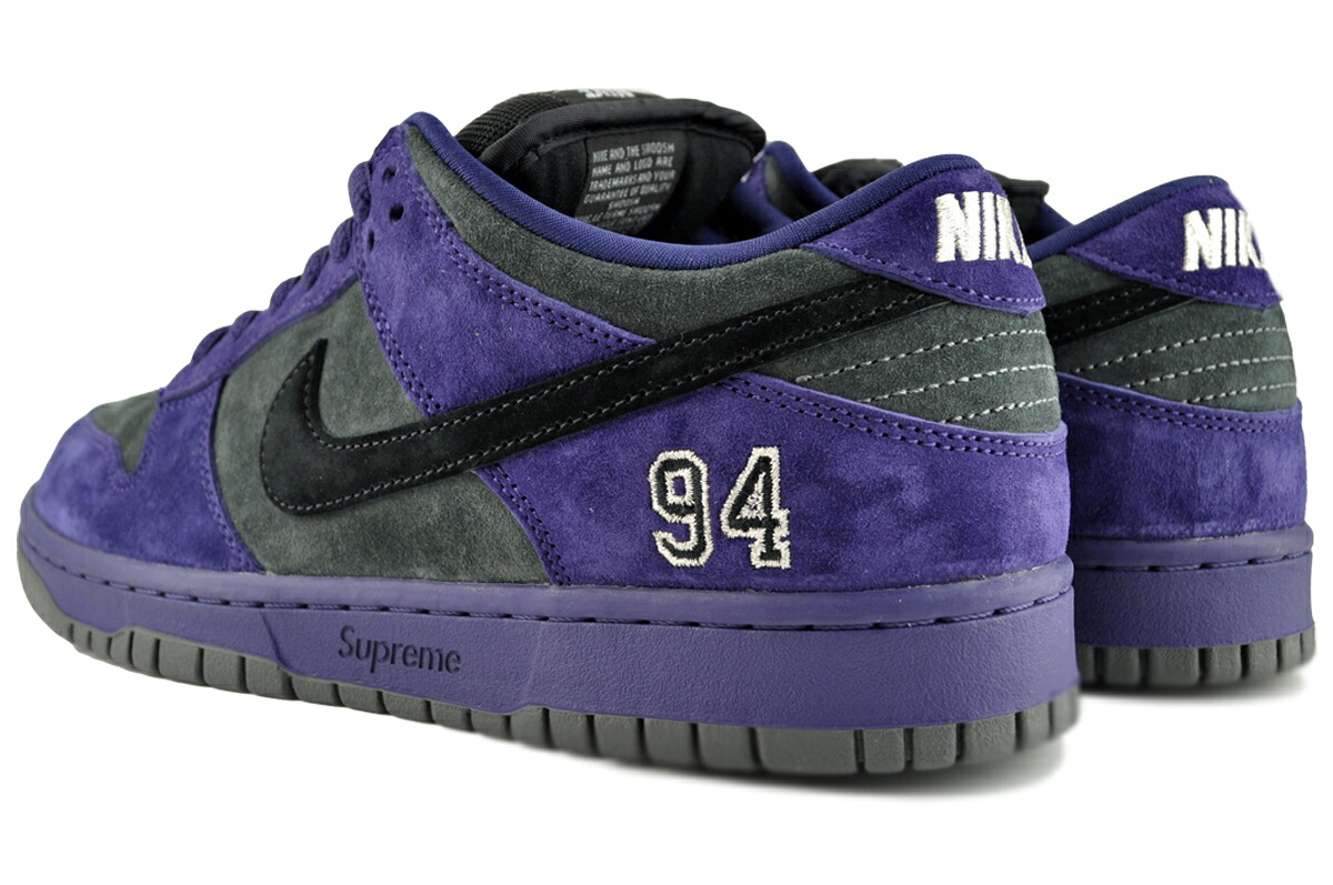 NIKE SB DUNK LOW OG QS SUPREME ink/blk-iron grey hq8487-500 商品画像 4